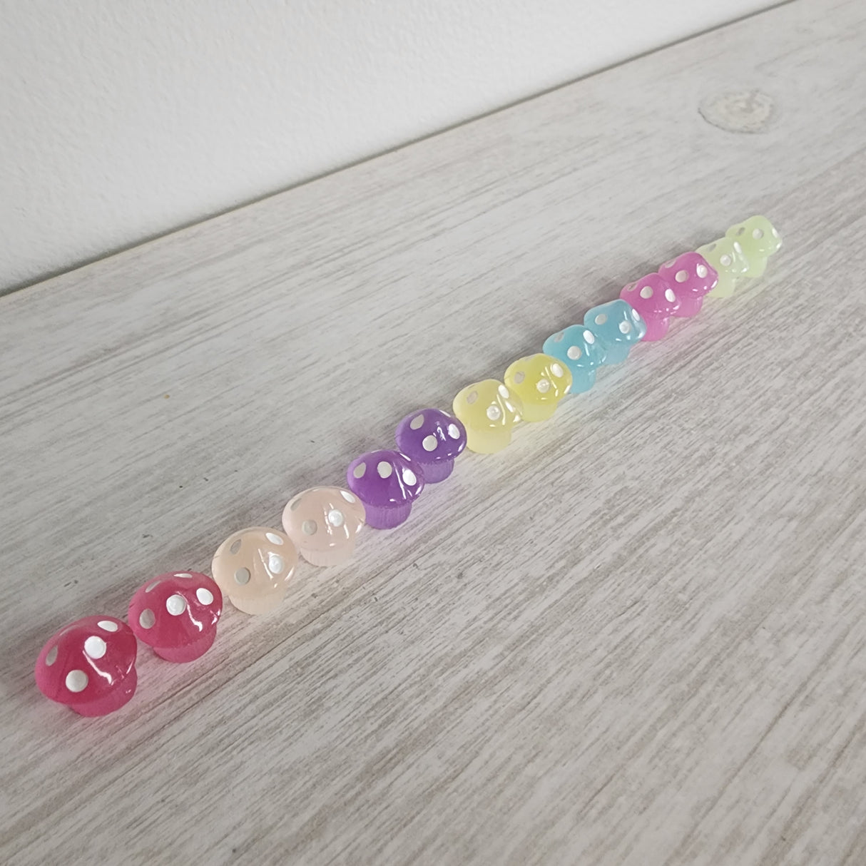 Polkadot Glow Mushroom Decor 12 pack