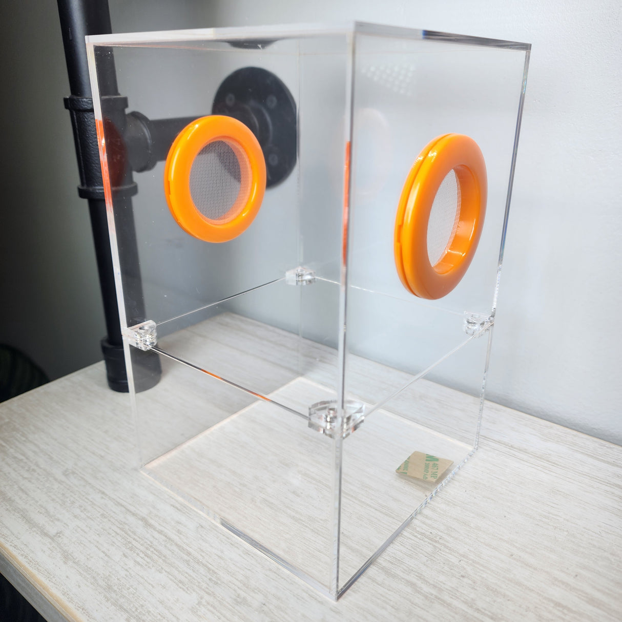 Large Flat Top Magnetic 5x5x8 Jumping Spider Enclosure (holds fruit flies)