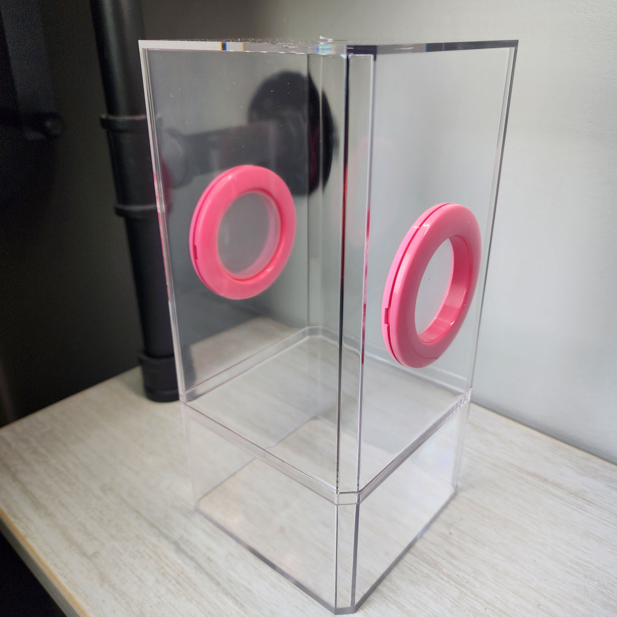 B-STOCK Flat-Top Dual Vent Spider Condo Jumping Spider Enclosure (holds fruit flies)