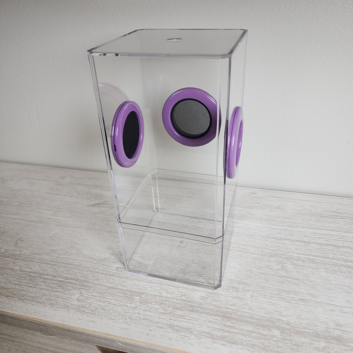 B-STOCK Flat Top Tri Vent Spider Condo Jumping Spider Enclosure (holds fruit flies)