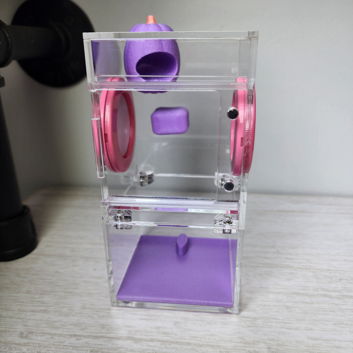 Mini Flat Top 3x3x6 Magnetic Front Opening Jumping Spider Enclosure NEW