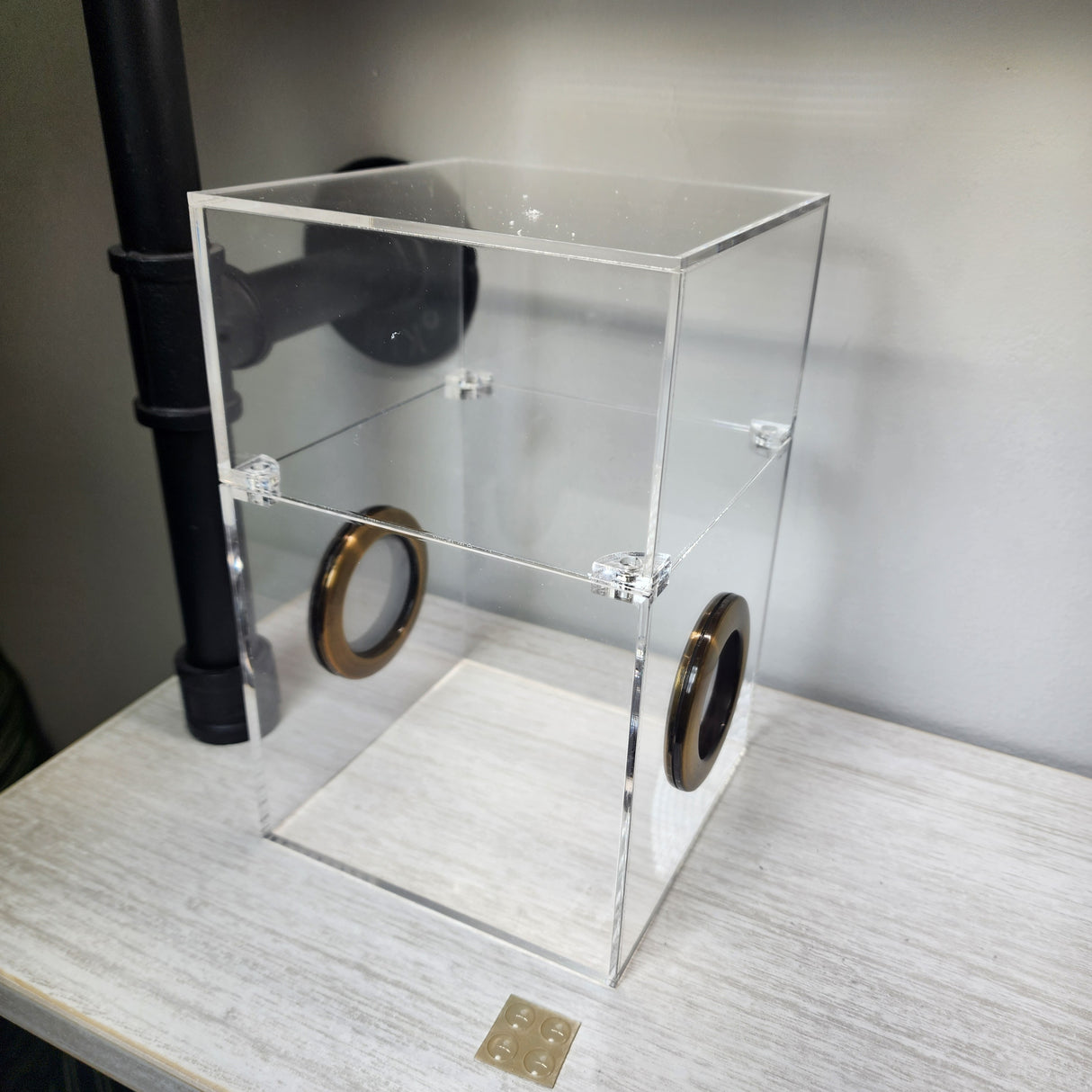 Large Flat Top Magnetic 5x5x8 Jumping Spider Enclosure (holds fruit flies)