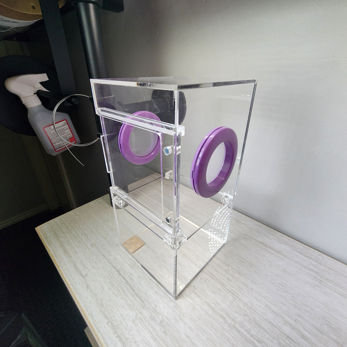 Medium Flat Top 4x4x8 Magnetic Front Opening Jumping Spider Enclosure NEW