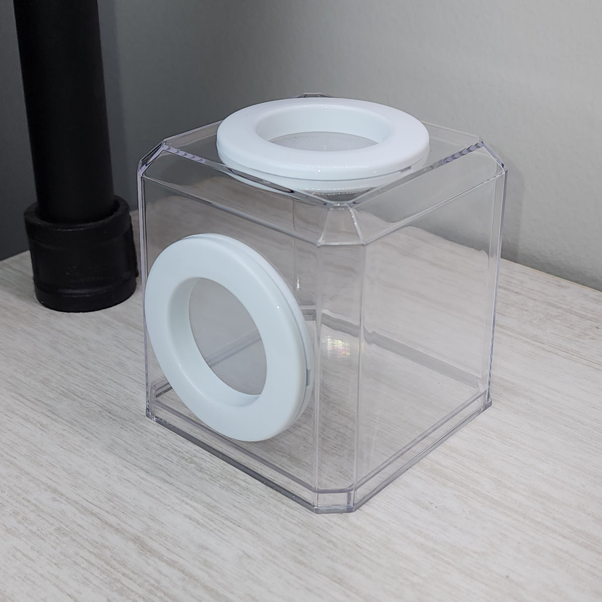 Mini Den Dual Vent 3x3x3 Jumping Spider Enclosure (holds fruit flies)