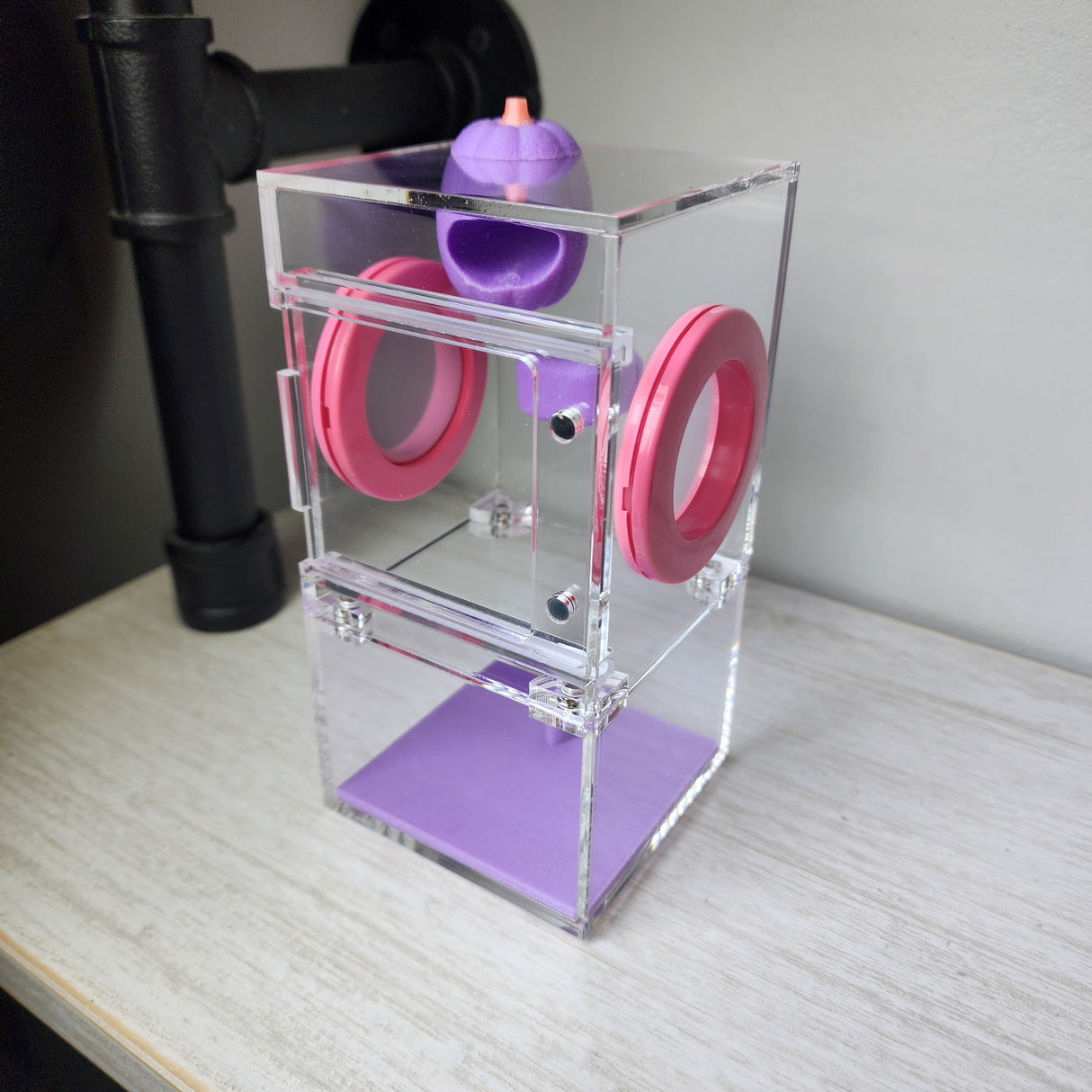 Mini Flat Top 3x3x6 Magnetic Front Opening Jumping Spider Enclosure NEW