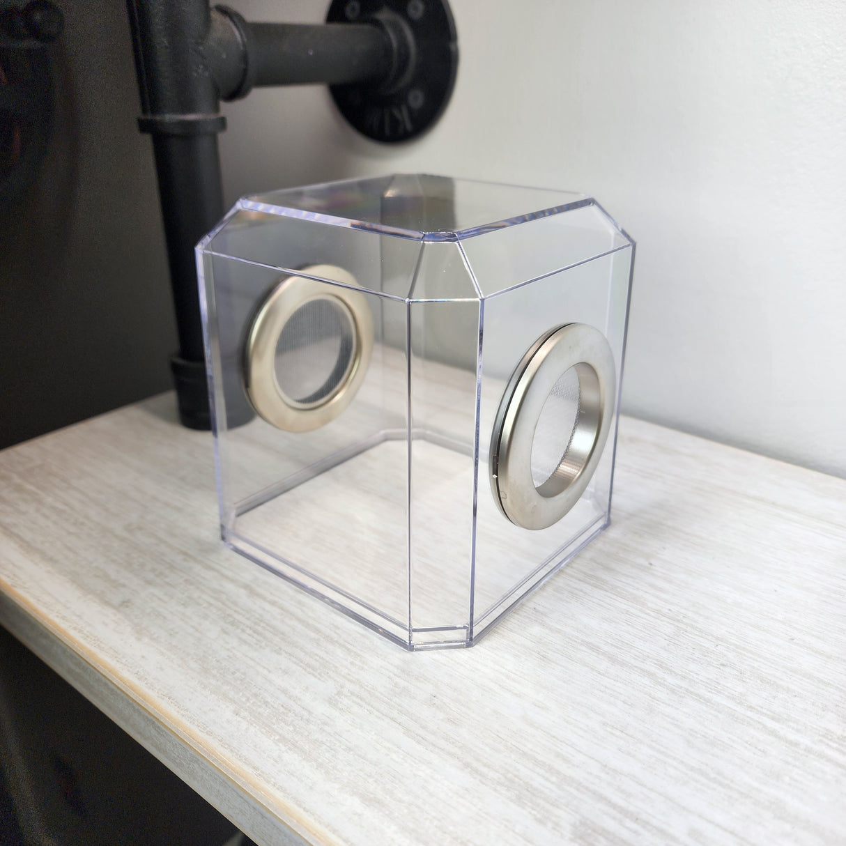 Den Flat Top 4x4x4 Jumping Spider Enclosure (holds fruit flies)