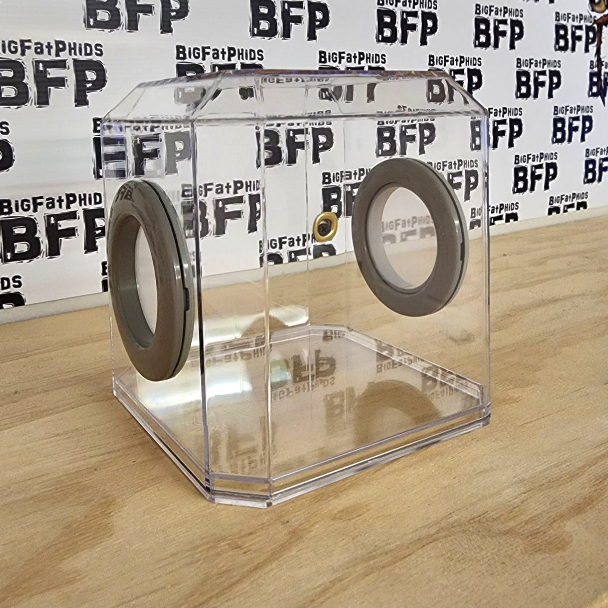 Den Flat Top 4x4x4 Jumping Spider Enclosure (holds fruit flies)