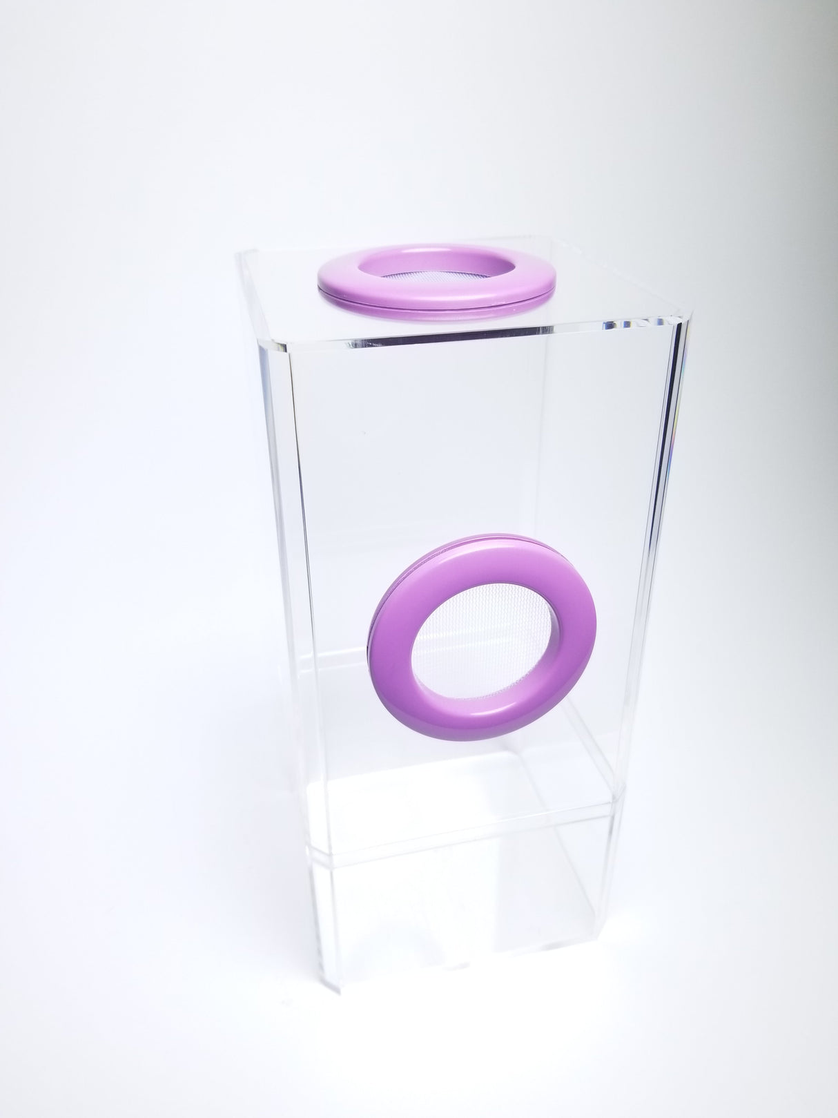 B-STOCK Flip Top Dual Vent Spider Condo Jumping Spider Enclosure (holds Fruitflies)