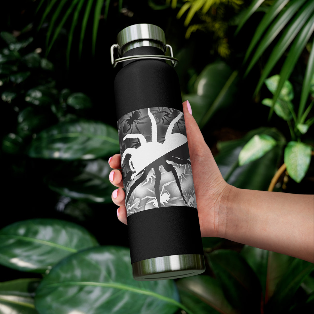 22oz Vacuum Insulated Bottle with BFP "JumpingSpider" cover art