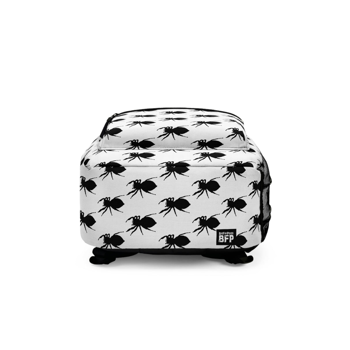 Jumping Spider Print on White Backpack Made in USA