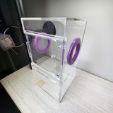 Medium Flat Top 4x4x8 Magnetic Front Opening Jumping Spider Enclosure NEW