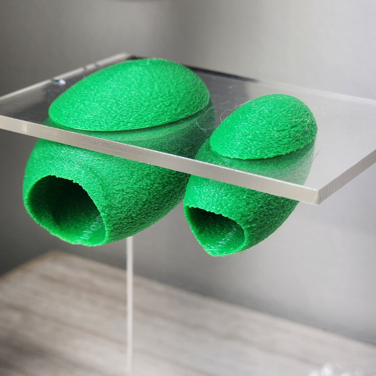 Fuzzy Cacoon Jumping Spider HIdes in 2 sizes and several colors.