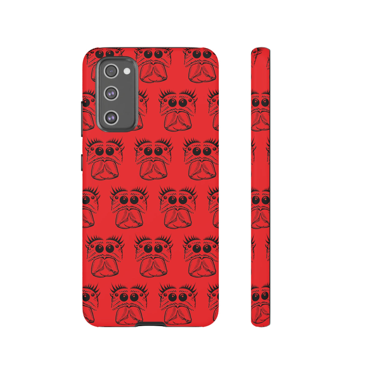 Tough Cases  Featuring BFP Jumping Spider Print on Red