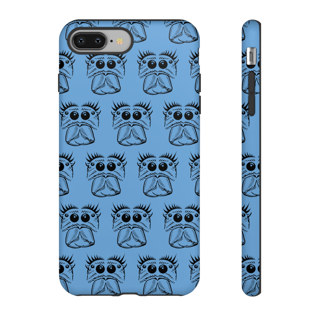 Tough Cases  Featuring BFP Jumping Spider Print on Blue