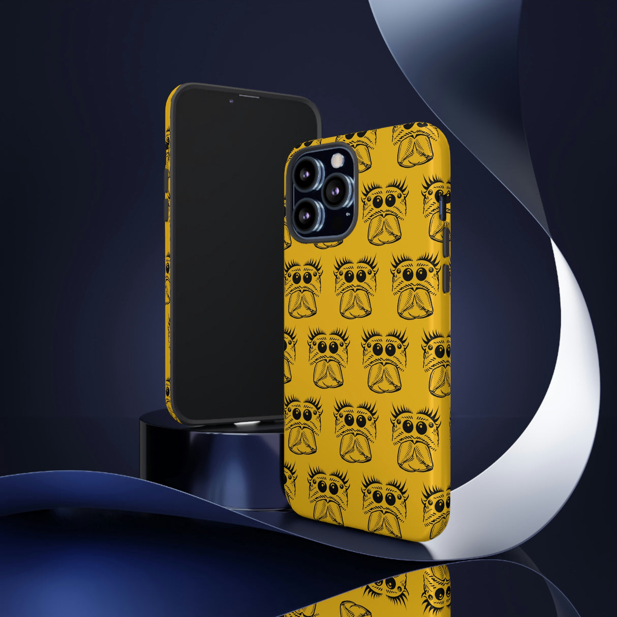 Tough Cases  Featuring BFP Jumping Spider Print on Yellow