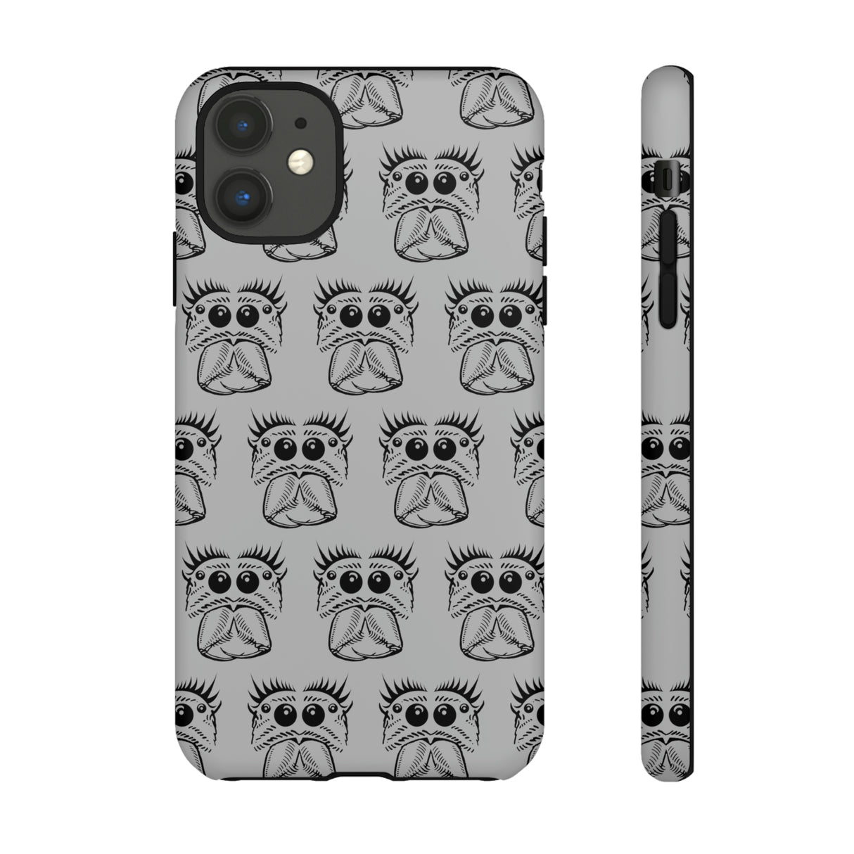 Tough Cases  Featuring BFP Jumping Spider Print on Gray