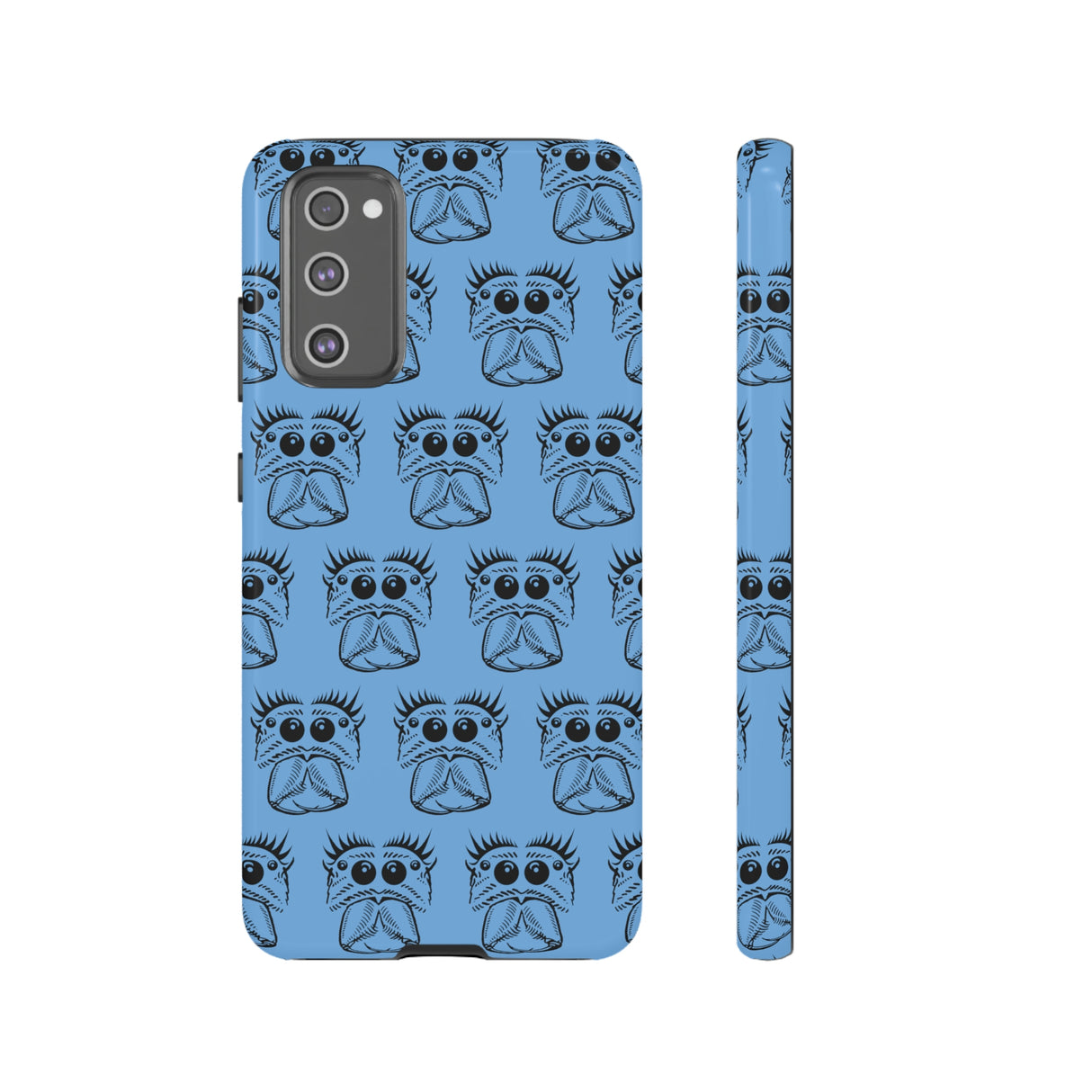 Tough Cases  Featuring BFP Jumping Spider Print on Blue