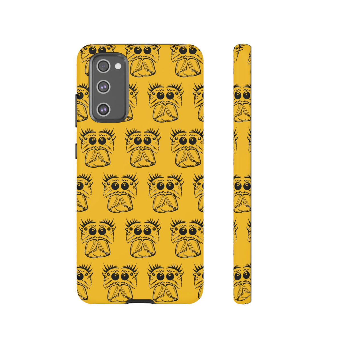 Tough Cases  Featuring BFP Jumping Spider Print on Yellow