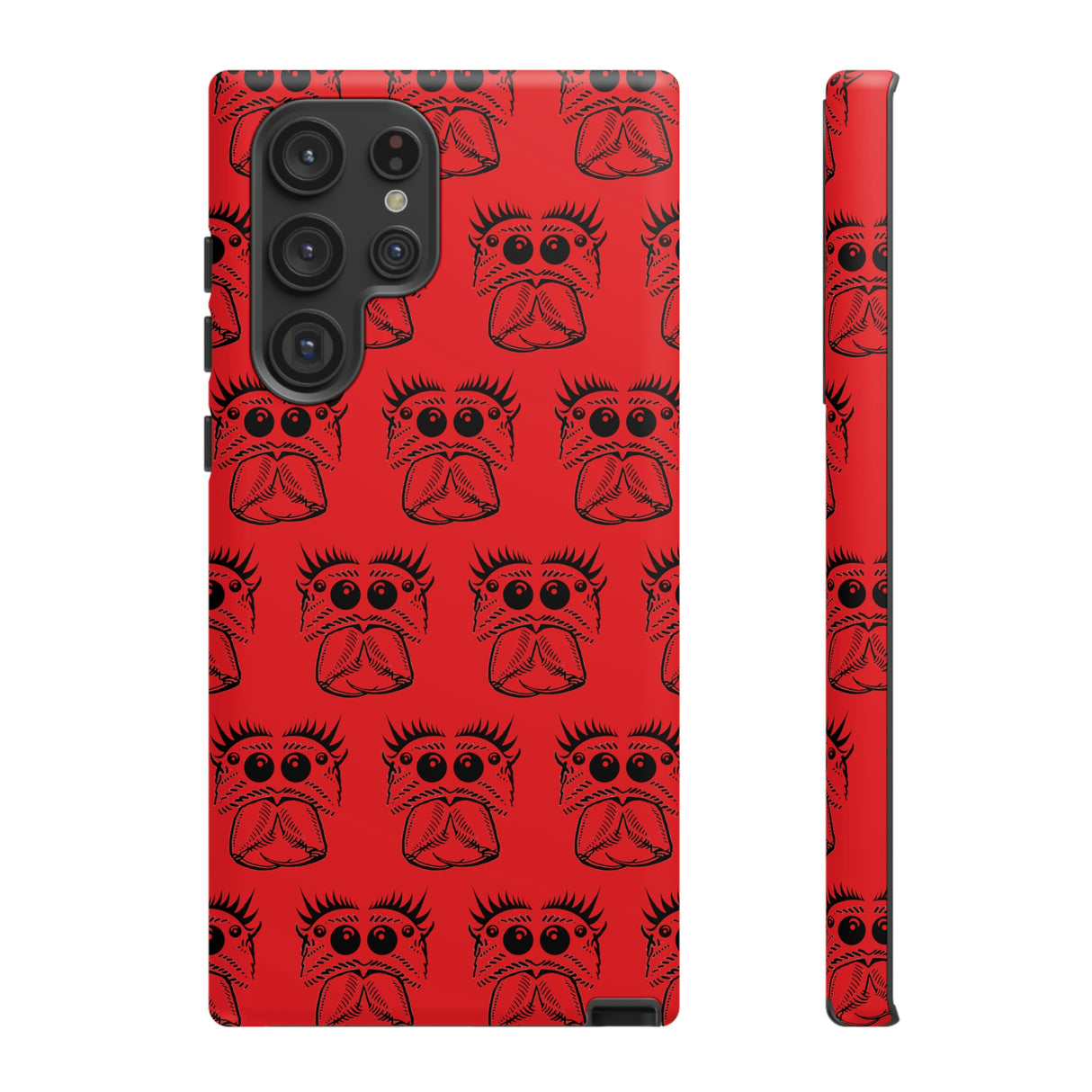 Tough Cases  Featuring BFP Jumping Spider Print on Red