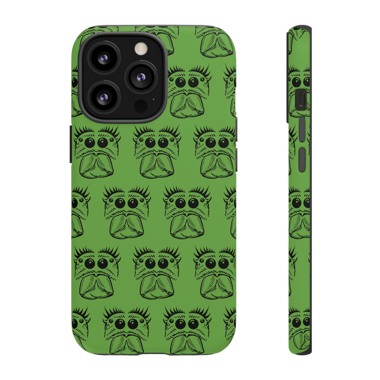 Tough Cases  Featuring BFP Jumping Spider Print on Green