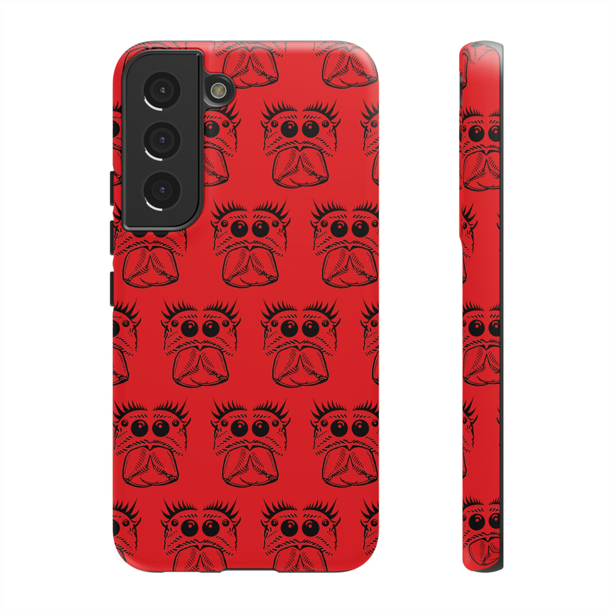 Tough Cases  Featuring BFP Jumping Spider Print on Red