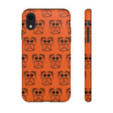 Tough Cases  Featuring BFP Jumping Spider Print on Orange