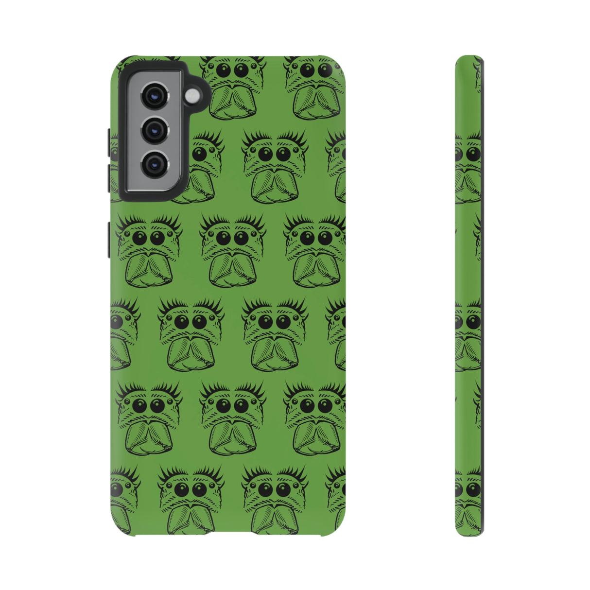 Tough Cases  Featuring BFP Jumping Spider Print on Green