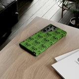 Tough Cases  Featuring BFP Jumping Spider Print on Green