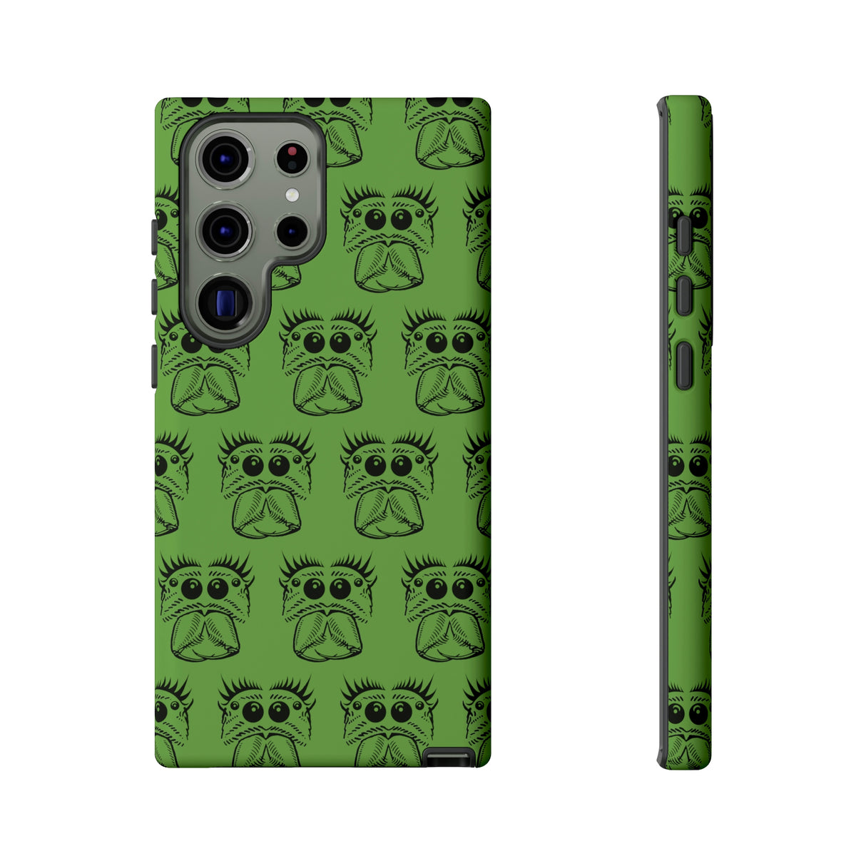 Tough Cases  Featuring BFP Jumping Spider Print on Green