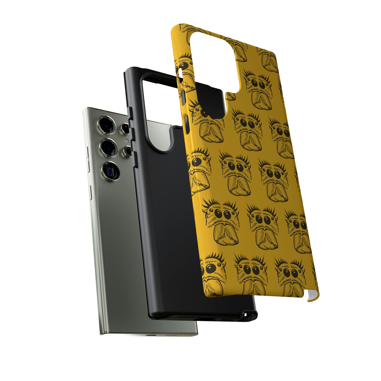 Tough Cases  Featuring BFP Jumping Spider Print on Yellow