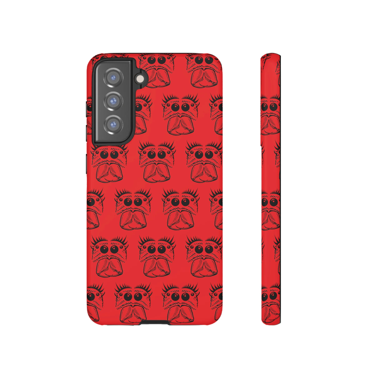 Tough Cases  Featuring BFP Jumping Spider Print on Red