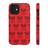 Tough Cases  Featuring BFP Jumping Spider Print on Red