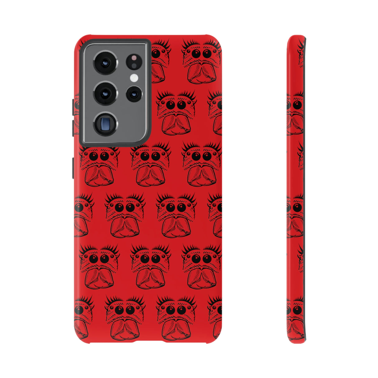 Tough Cases  Featuring BFP Jumping Spider Print on Red