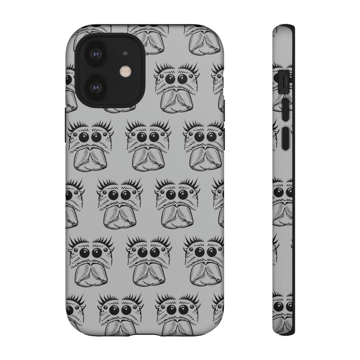 Tough Cases  Featuring BFP Jumping Spider Print on Gray