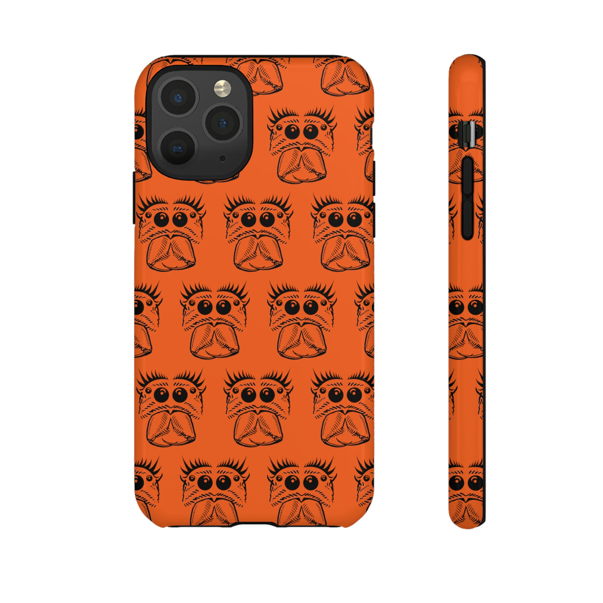 Tough Cases  Featuring BFP Jumping Spider Print on Orange