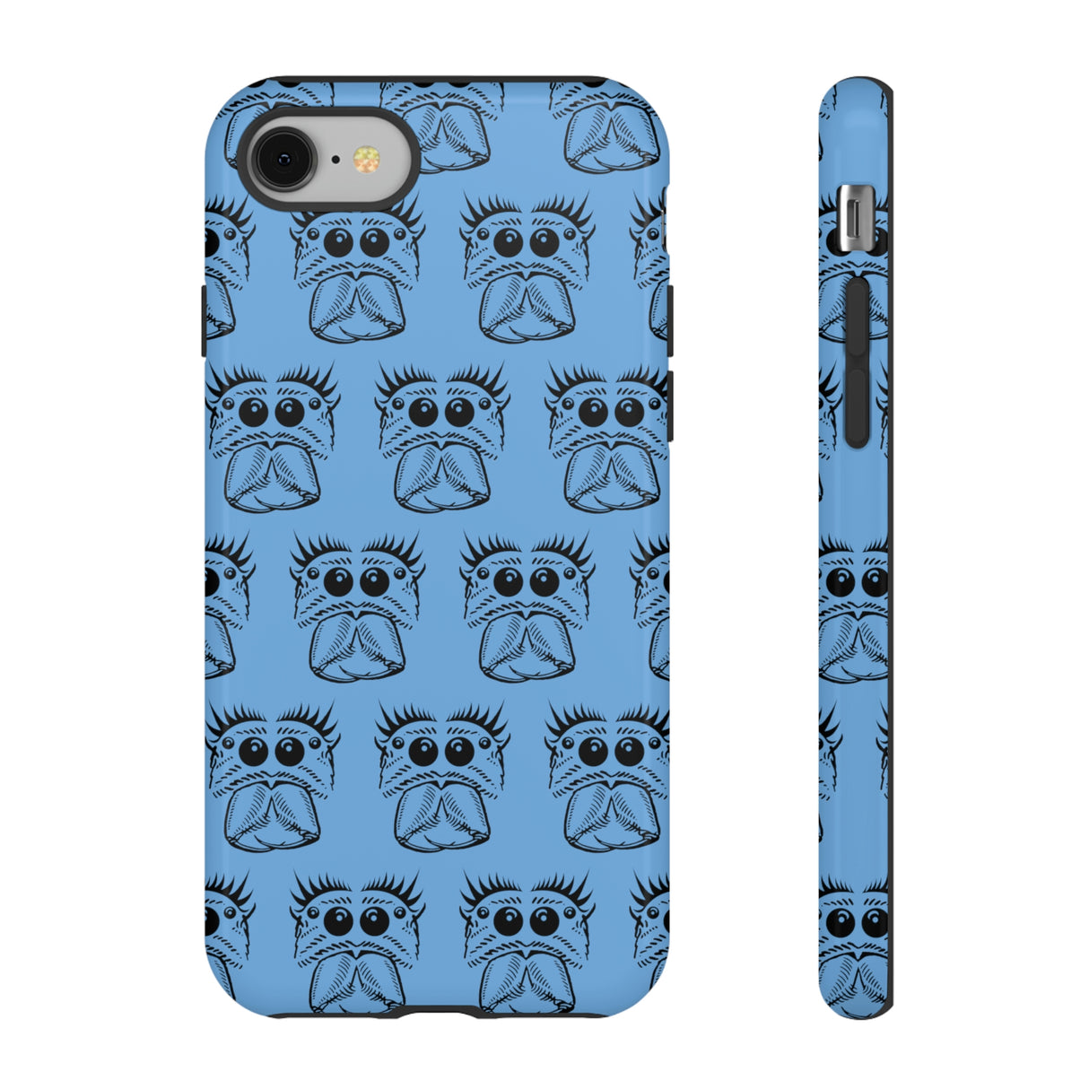 Tough Cases  Featuring BFP Jumping Spider Print on Blue