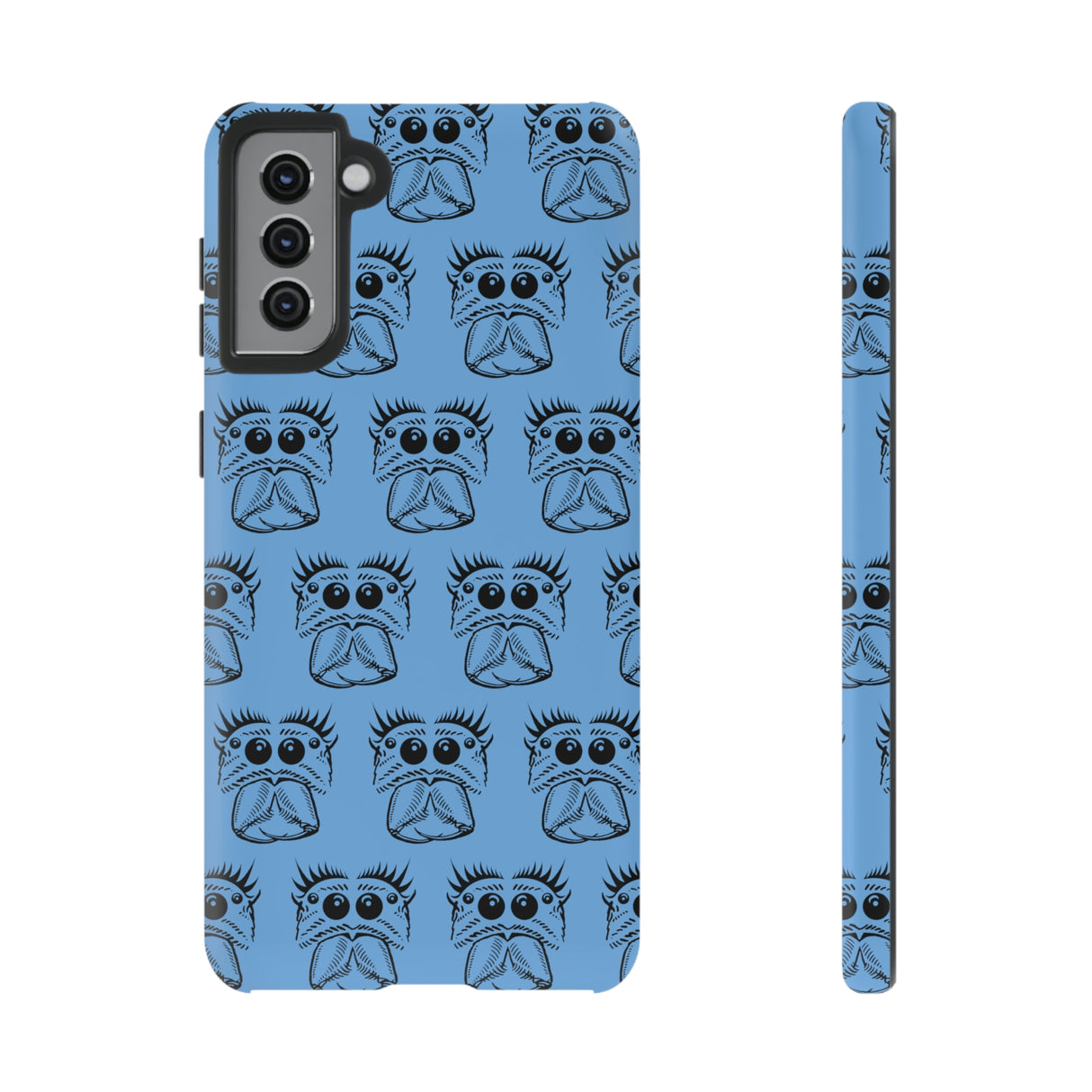 Tough Cases  Featuring BFP Jumping Spider Print on Blue