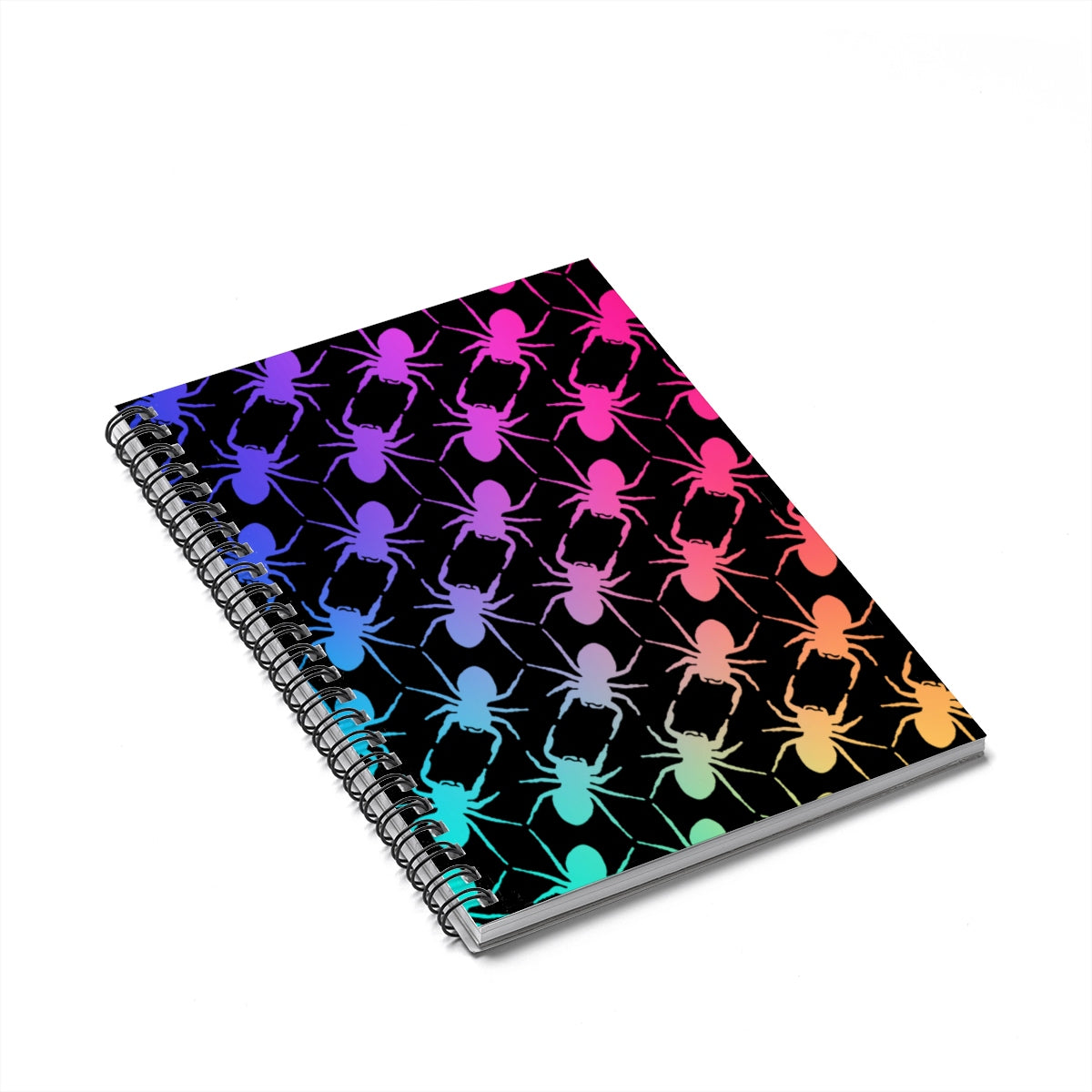 Spiral Notebook Lined Paper with Jumping Spider Print