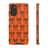 Tough Cases  Featuring BFP Jumping Spider Print on Orange