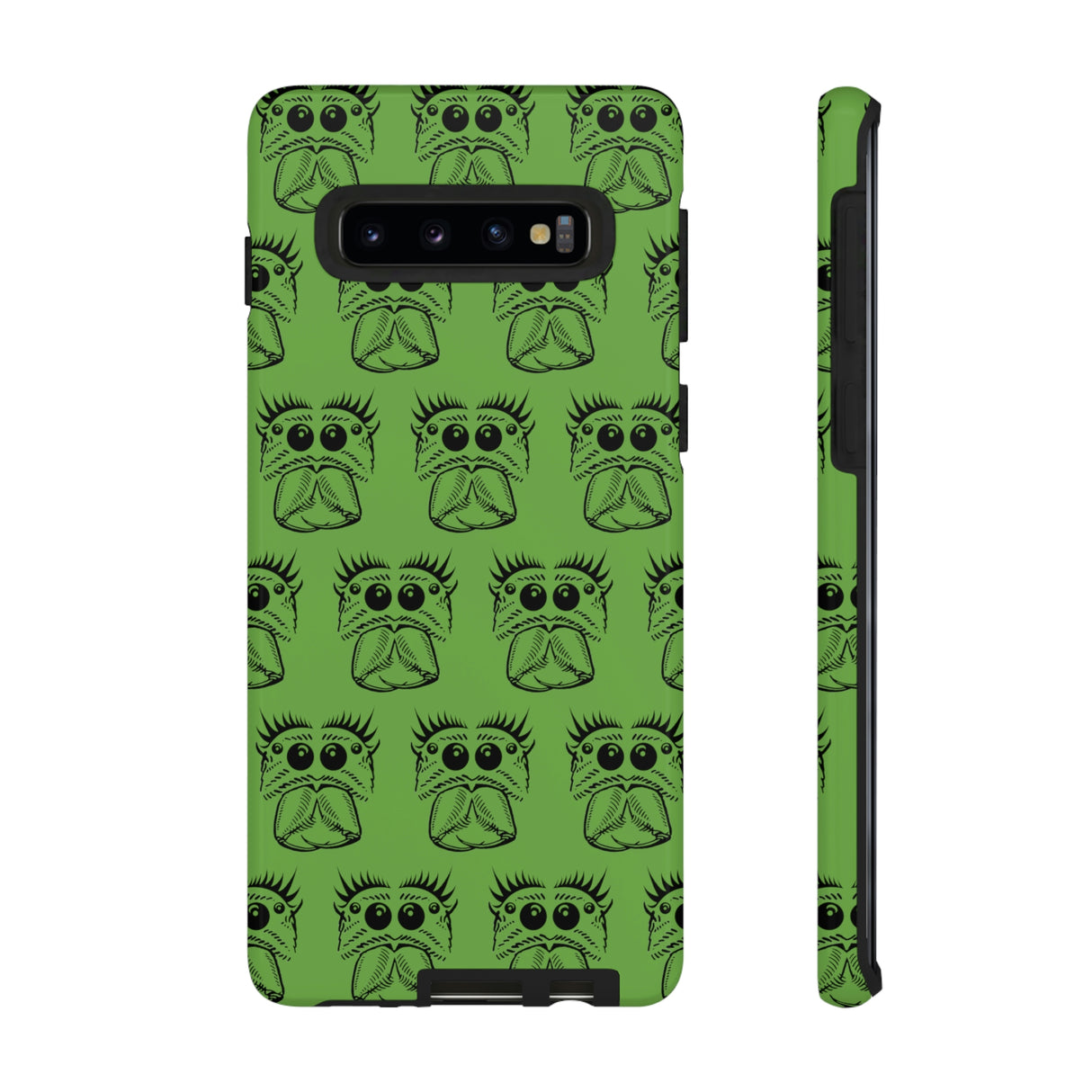 Tough Cases  Featuring BFP Jumping Spider Print on Green