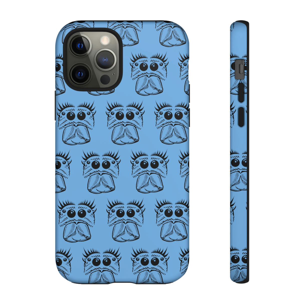 Tough Cases  Featuring BFP Jumping Spider Print on Blue