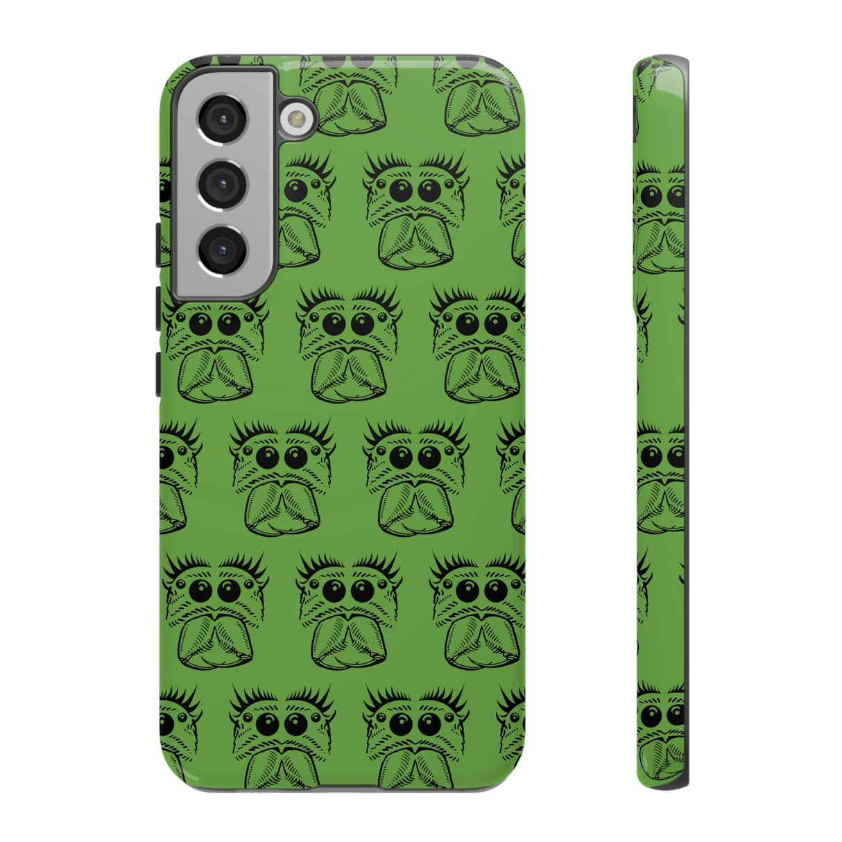 Tough Cases  Featuring BFP Jumping Spider Print on Green