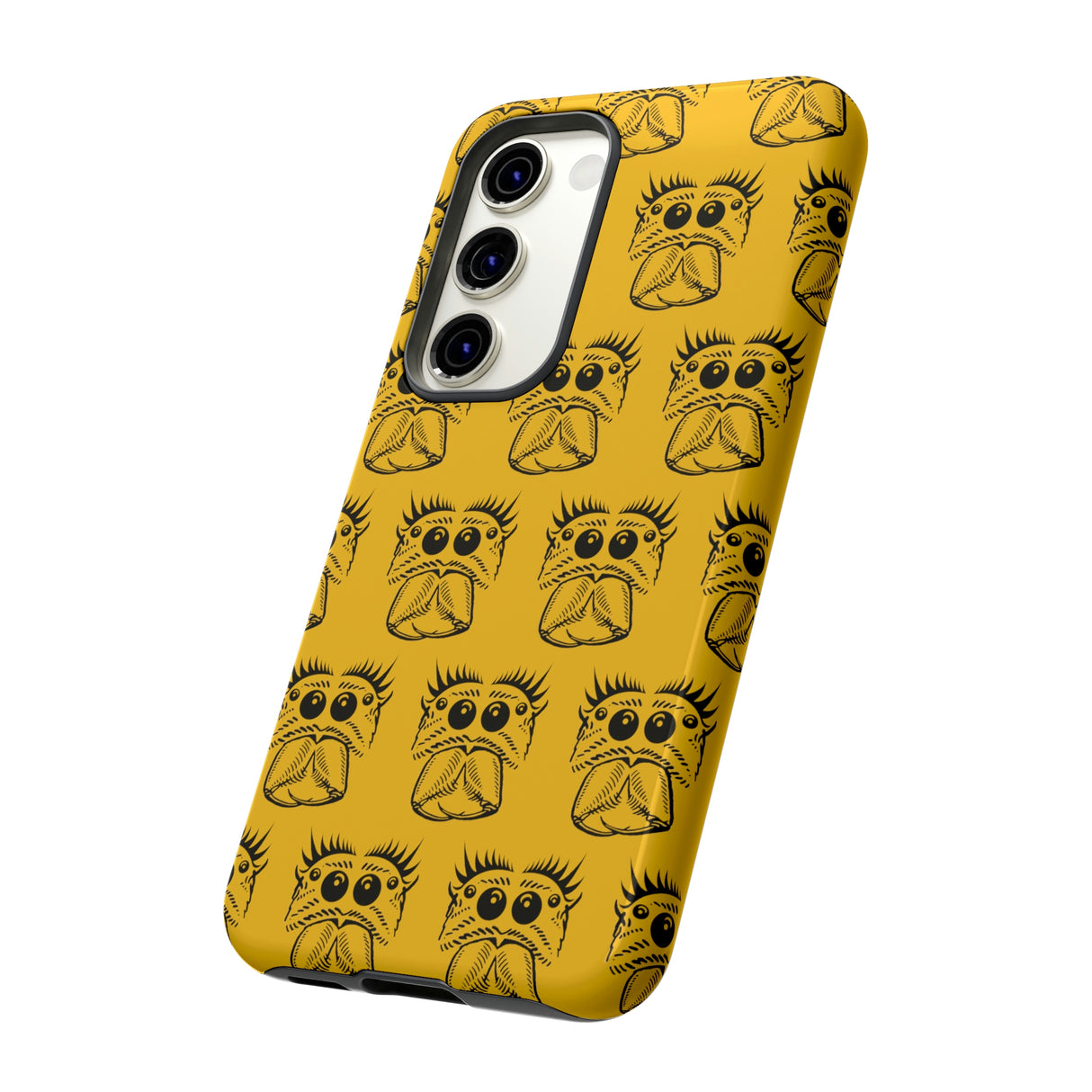 Tough Cases  Featuring BFP Jumping Spider Print on Yellow