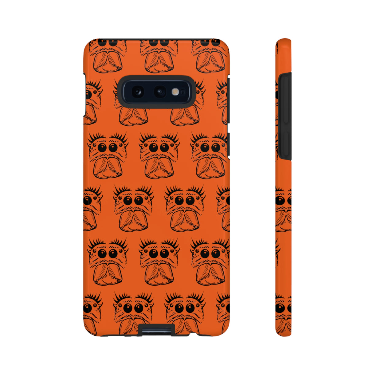 Tough Cases  Featuring BFP Jumping Spider Print on Orange