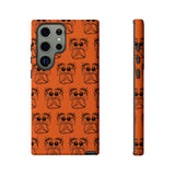 Tough Cases  Featuring BFP Jumping Spider Print on Orange