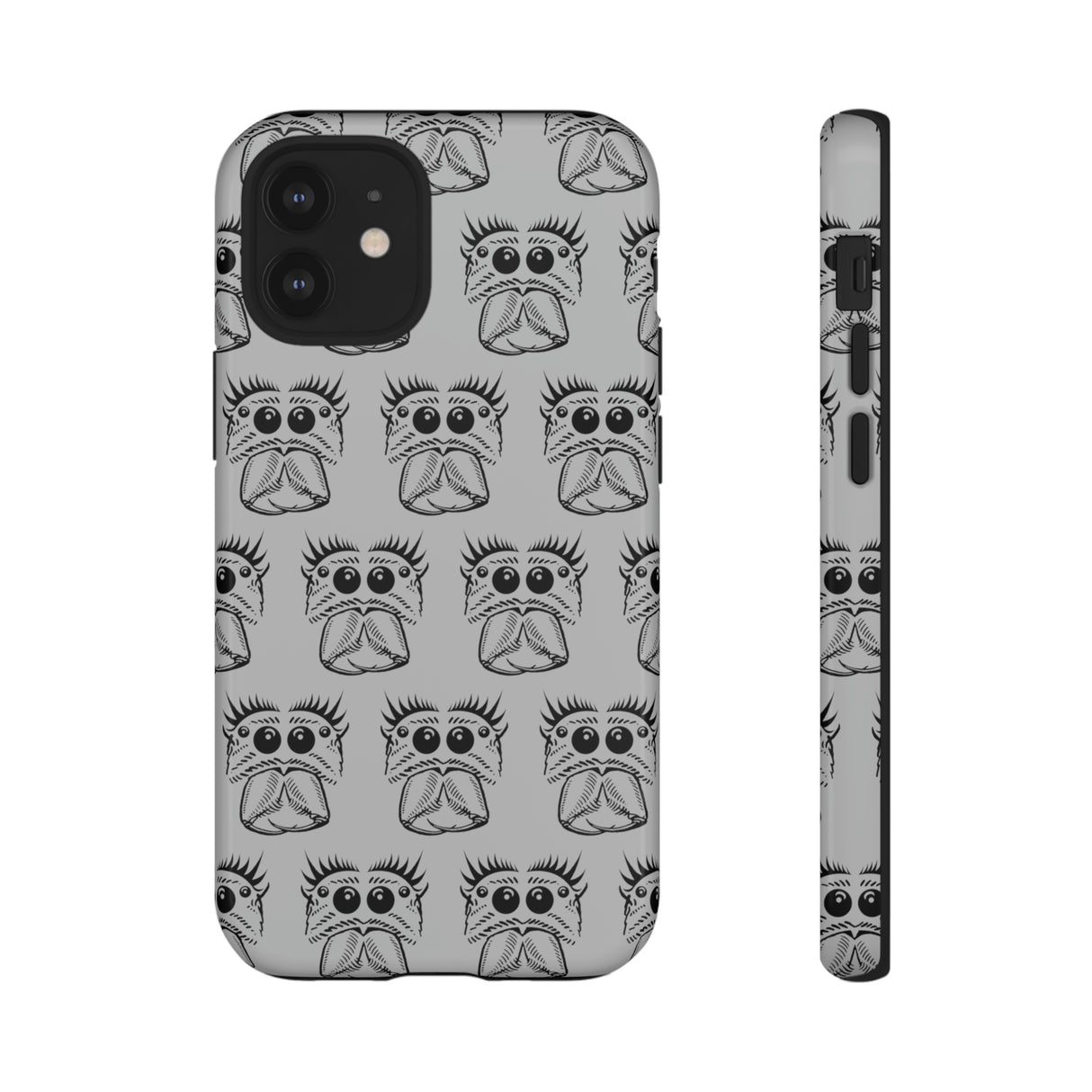 Tough Cases  Featuring BFP Jumping Spider Print on Gray