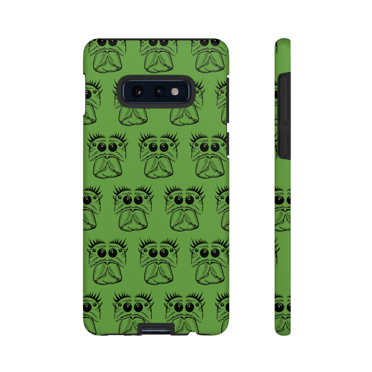 Tough Cases  Featuring BFP Jumping Spider Print on Green