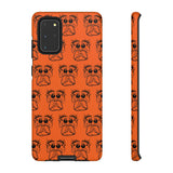 Tough Cases  Featuring BFP Jumping Spider Print on Orange