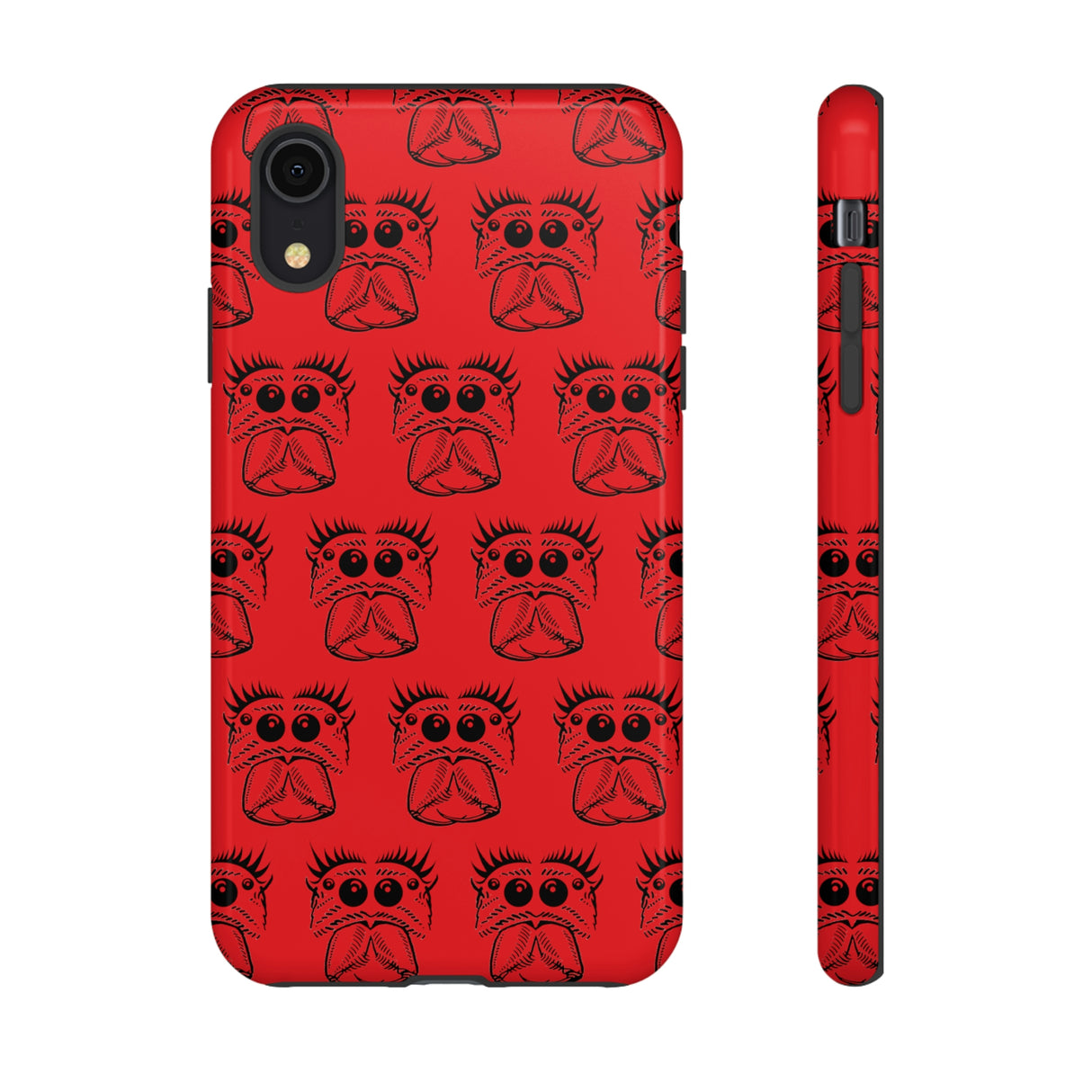 Tough Cases  Featuring BFP Jumping Spider Print on Red