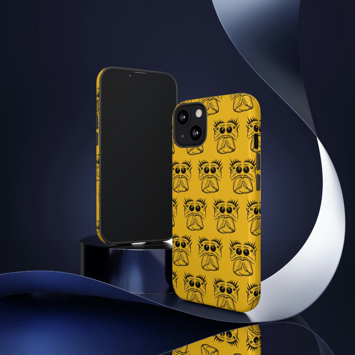 Tough Cases  Featuring BFP Jumping Spider Print on Yellow